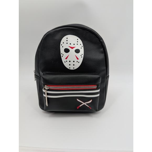 Friday The 13th Mini Backpack Jason Voohees Mask Bag By Bioworld Halloween - Picture 1 of 16
